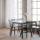 ROWICO Lotta spisebord - svart ask finer og gummitre (140x90)