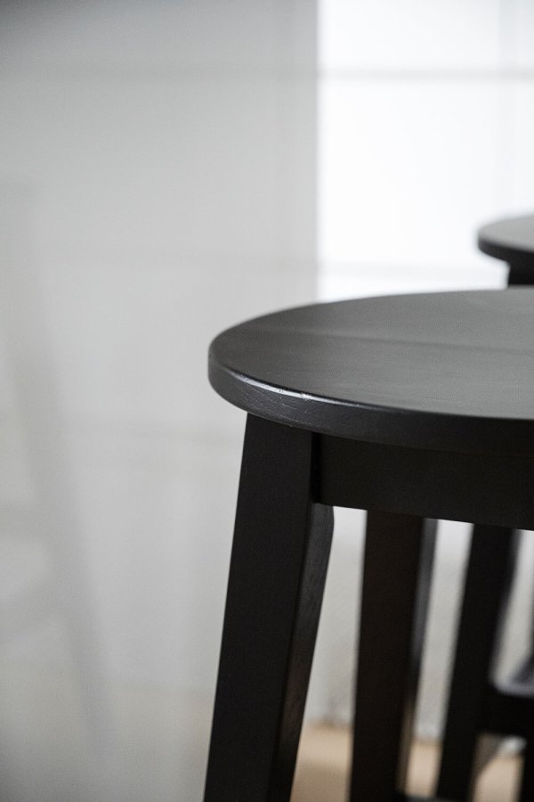 ROWICO Austin barstol, m. fodsttte - sort egetr