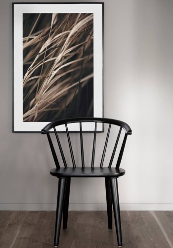 ROWICO Carmen spisebordstol - svart tre, m. armlener 