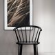 ROWICO Carmen spisebordstol - svart tre, m. armlener 