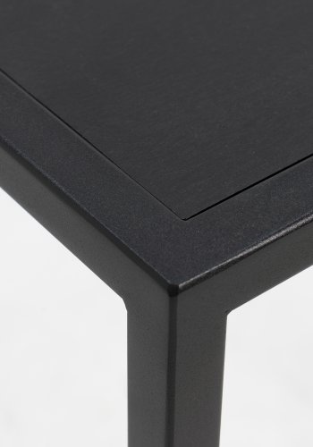 SPINDER DESIGN Daniël sidebord, rektangulrt - sort brstet eik og matt sort stl (66x30)