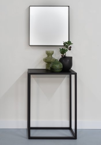 SPINDER DESIGN Daniël sidebord, rektangulrt - sort brstet eik og matt sort stl (66x30)