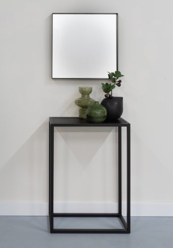 SPINDER DESIGN Daniël sidebord, rektangulrt - sort brstet eik og matt sort stl (66x30)