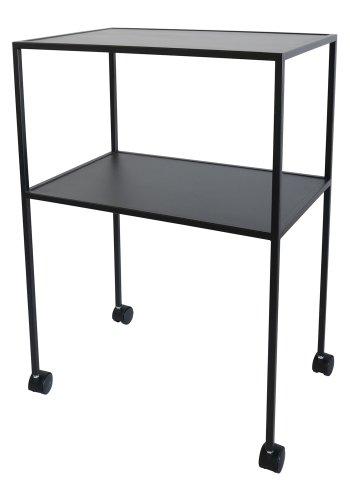 SPINDER DESIGN rektangulr Trolly rullebord, m. hylde - sort stl