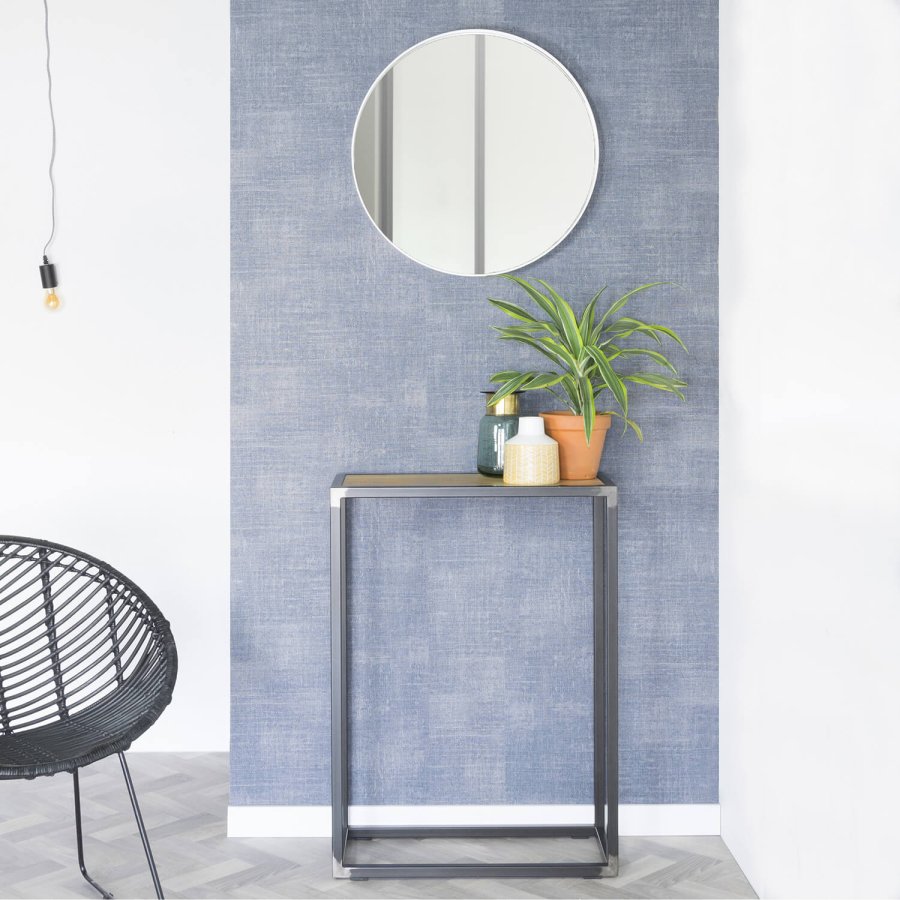 SPINDER DESIGN rund Donna vgspejl - spejlglas og hvid stl (60)