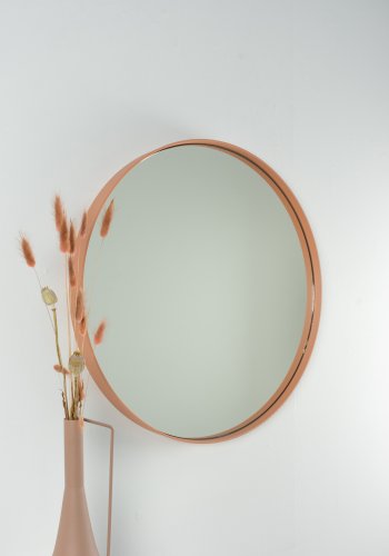 SPINDER DESIGN Donna veggspeil, rundt - speilglass og terracotta stl (60)