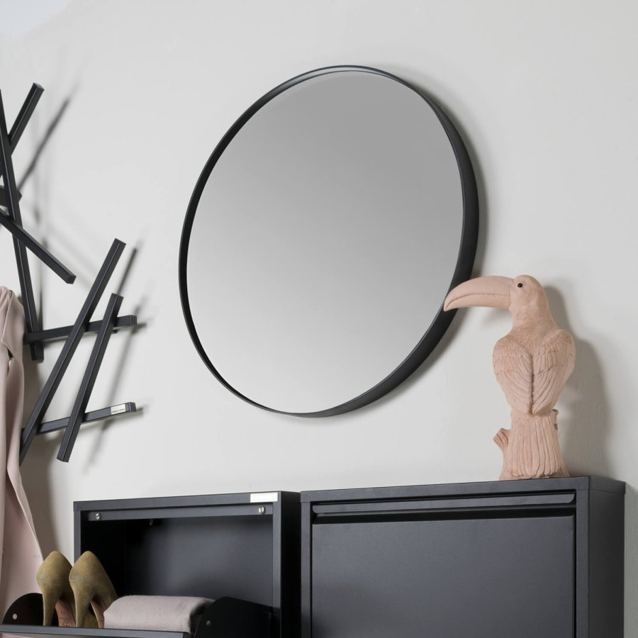 SPINDER DESIGN Donna vgspejl - spejlglas og sort stl (60)