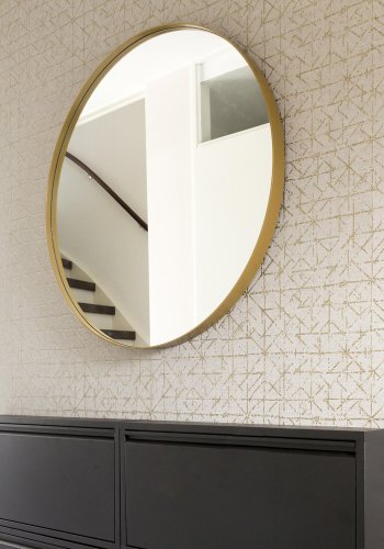 SPINDER DESIGN rund Donna vgspejl - spejlglas og guld stl (90)