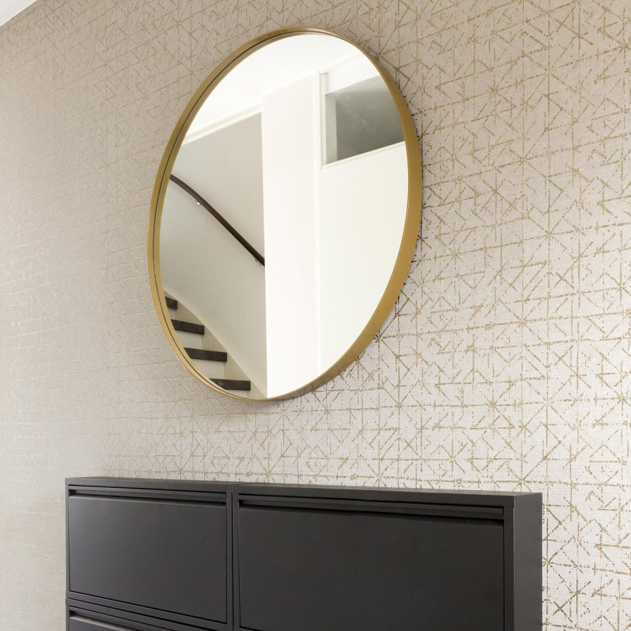 SPINDER DESIGN rund Donna vgspejl - spejlglas og guld stl (90)