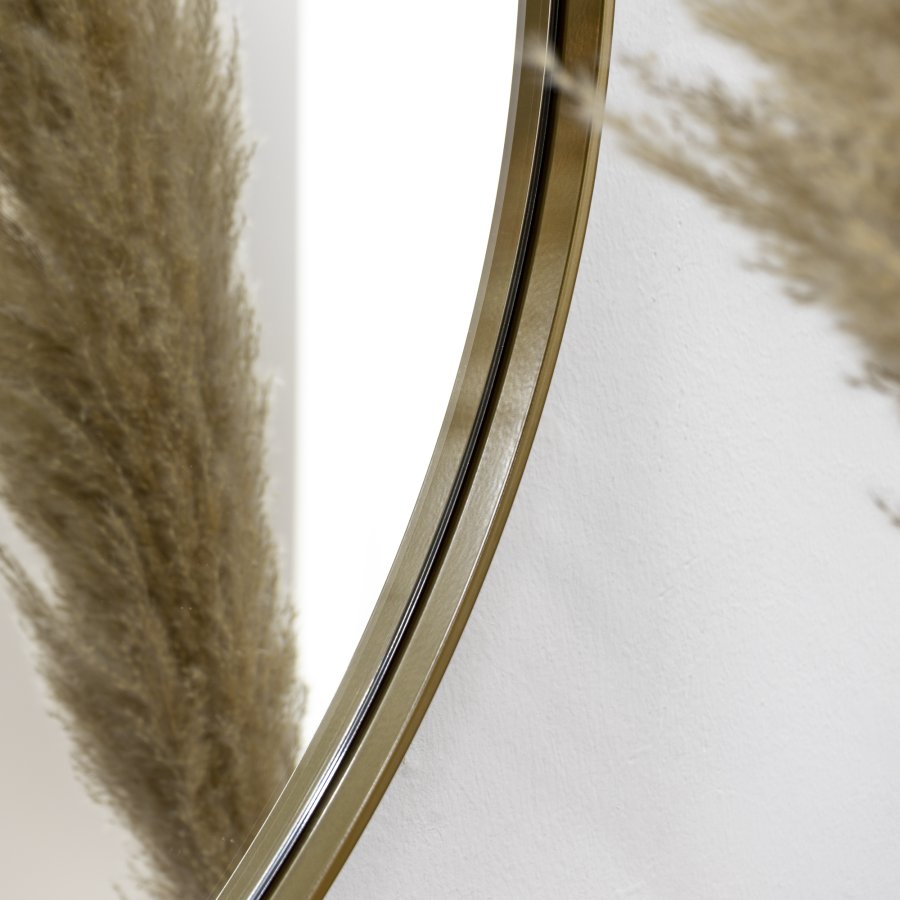 SPINDER DESIGN Donna veggspeil, rundt - speilglass og gullstl (120)