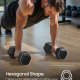 SONGMICS Hantelset, Paar sechseckige Hanteln, Gesamtgewicht 20 kg, Training, Fitnesstraining, Gewichtheben zu Hause, Fitnessstudio, Tintenschwarz SYL010B01