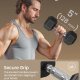 SONGMICS Hantelset, Paar sechseckige Hanteln, Gesamtgewicht 20 kg, Training, Fitnesstraining, Gewichtheben zu Hause, Fitnessstudio, Tintenschwarz SYL010B01