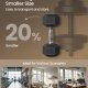 SONGMICS Hantelset, Paar sechseckige Hanteln, Gesamtgewicht 20 kg, Training, Fitnesstraining, Gewichtheben zu Hause, Fitnessstudio, Tintenschwarz SYL010B01