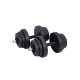 SONGMICS SYL20HBK 2-i-1 h�ndv�gt, m. 1 ekstra v�gtstang, justerbar, rund - sort plastikd�ksel med beton- og sandfyld og st�l (2x10kg) (s�t med 2)
