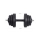 SONGMICS SYL20HBK 2-i-1 h�ndv�gt, m. 1 ekstra v�gtstang, justerbar, rund - sort plastikd�ksel med beton- og sandfyld og st�l (2x10kg) (s�t med 2)