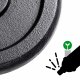 SONGMICS SYL30LBK 2-i-1 h�ndv�gt, m. 12 skiver, 1 ekstra st�lv�gtstang, justerbar, rund - sort og galvaniseret st�bejern (2x15kg) (s�t med 2)