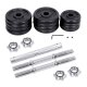 SONGMICS SYL30LBK 2-i-1 h�ndv�gt, m. 12 skiver, 1 ekstra st�lv�gtstang, justerbar, rund - sort og galvaniseret st�bejern (2x15kg) (s�t med 2)