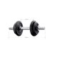 SONGMICS SYL30LBK 2-i-1 h�ndv�gt, m. 12 skiver, 1 ekstra st�lv�gtstang, justerbar, rund - sort og galvaniseret st�bejern (2x15kg) (s�t med 2)