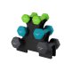 SONGMICS SYL612G02 Hantel, mit St&auml;nder, sechseckig - mattes Limettengr&uuml;n, blaugr&uuml;n und dunkelgraues Neopren (2x1kg, 2x2kg, 2x3kg) (6er-Set)