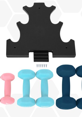 SONGMICS SYL612MK h�ndv�gt, m. stativ, sekskantet - mat pink, aqua og bl� neopren (2x1kg, 2x2kg, 2x3kg) (s�t med 6)