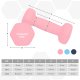 SONGMICS SYL612MK h�ndv�gt, m. stativ, sekskantet - mat pink, aqua og bl� neopren (2x1kg, 2x2kg, 2x3kg) (s�t med 6)