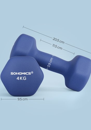 SONGMICS Kurzhanteln, 2er-Set, Sechskant, Neoprenbeschichtung, Krafttraining, Workout, Fitness, Training zu Hause