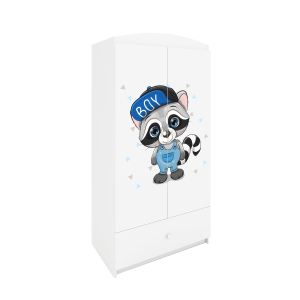 Babydreams garderobeskab til brn med vaskebjrn, m. 2 lger, 1 skuffe - hvid laminat