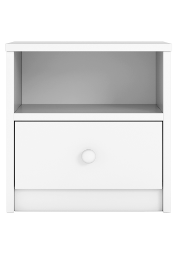 Babydreams Nachttisch für Kinder, mit 1 Fach und 1 Schublade - weißes Laminat (39,5x30,5)