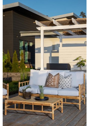 VENTURE DESIGN Cane hagebord, rektangulrt - naturlig bambus (70x120)