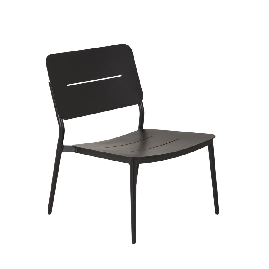 VENTURE DESIGN Lina lenestol, med pute - svart polyester og stl