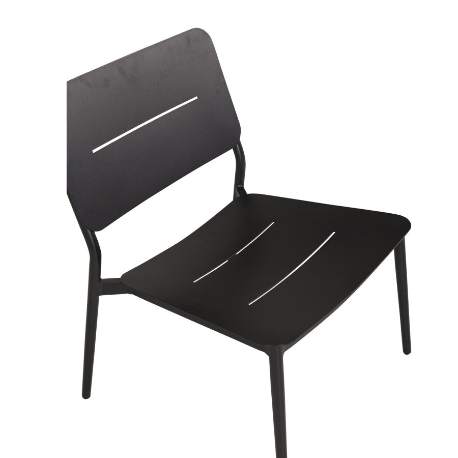 VENTURE DESIGN Lina lenestol, med pute - svart polyester og stl