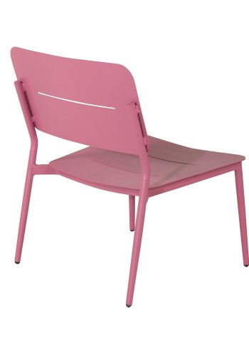 VENTURE DESIGN Lina lenestol, med pute - svart polyester og rosa stl