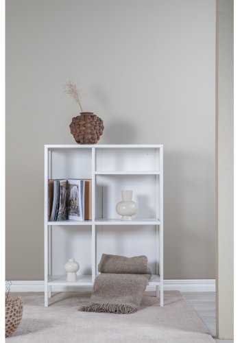 VENTURE DESIGN bokhylle - hvit stl (H:110cm x80cm x 40cm)