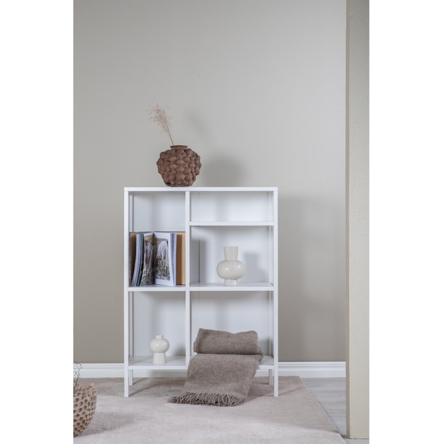 VENTURE DESIGN bokhylle - hvit stl (H:110cm x80cm x 40cm)