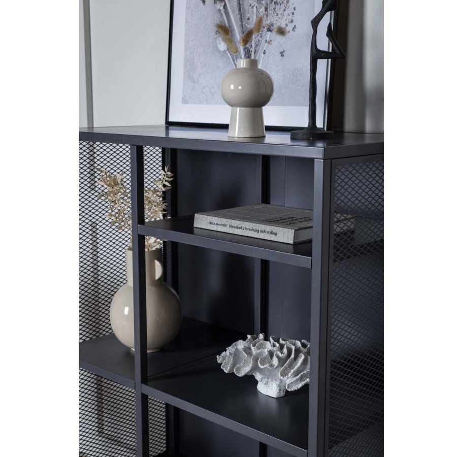 VENTURE DESIGN bokhylle - grtt stl (H:110cm x80cm x 40cm)