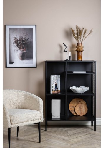 VENTURE DESIGN bokhylla - svart stl