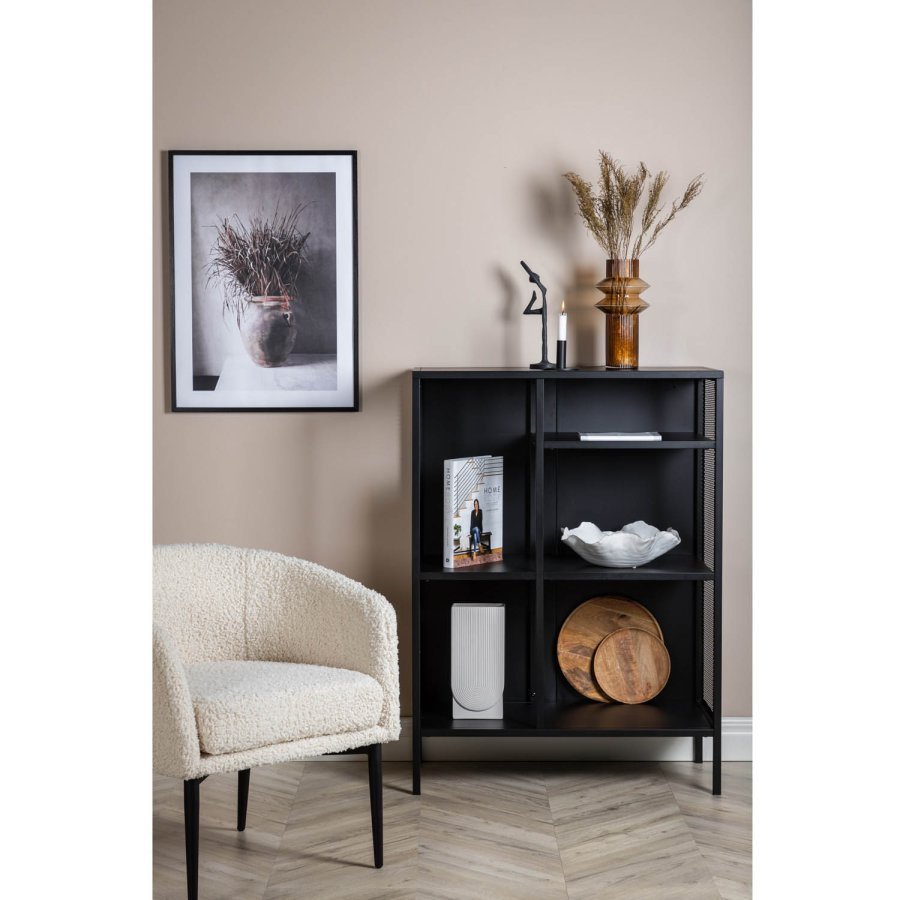 VENTURE DESIGN bokhylla - svart stl