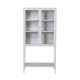 VENTURE DESIGN High Wide skap, m. 2 drer og 3 hyller - glass og hvitt stl