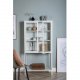 VENTURE DESIGN High Wide skap, m. 2 drer og 3 hyller - glass og hvitt stl