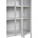 VENTURE DESIGN High Wide skap, m. 2 drer og 3 hyller - glass og hvitt stl