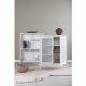 VENTURE DESIGN Lavt skap, m. 2 nettingdrer og 2 hyller - hvitt stl