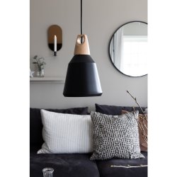 VENTURE DESIGN Nao loftlampe - natur tr og sort aluminium