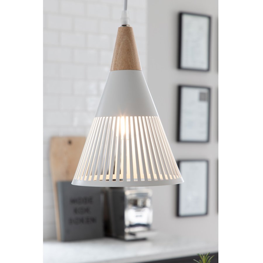 VENTURE DESIGN Gruid Deckenleuchte - Naturholz und weißes Eisen