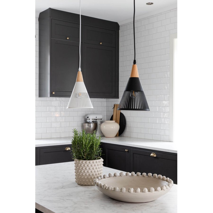 VENTURE DESIGN Gruid Deckenleuchte - Naturholz und schwarzes Eisen