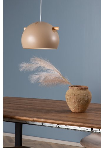 VENTURE DESIGN Tubbie taklampe - naturlig tre og beige jern