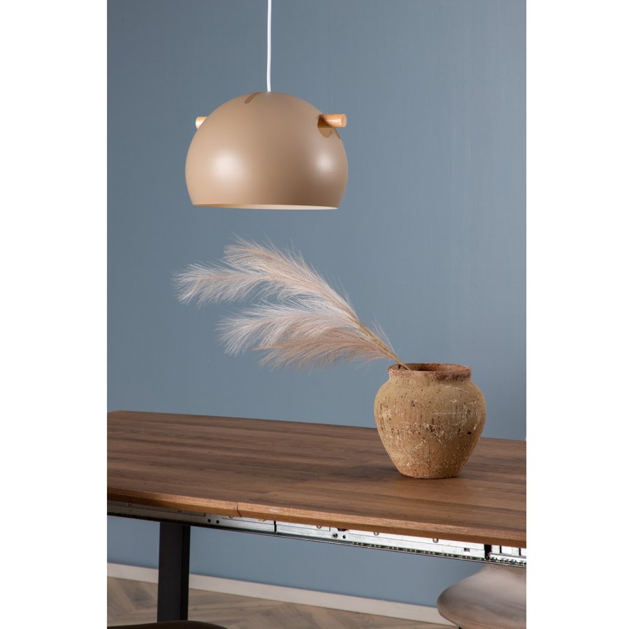 VENTURE DESIGN Tubbie taklampe - naturlig tre og beige jern