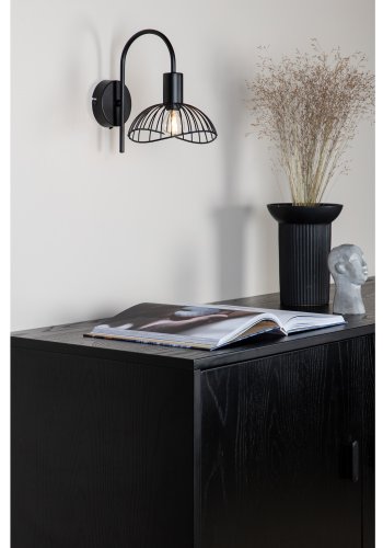 VENTURE DESIGN Elsa Wandleuchte - schwarzes Eisen