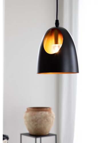 VENTURE DESIGN Elda taklampe - kobber og sort jern