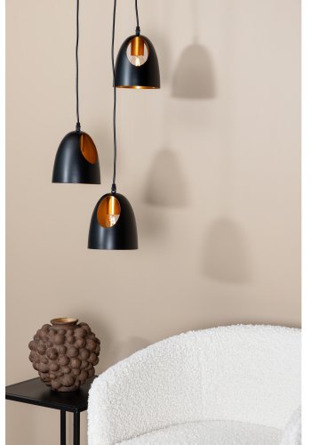 VENTURE DESIGN Elda taklampe - kobber og sort jern