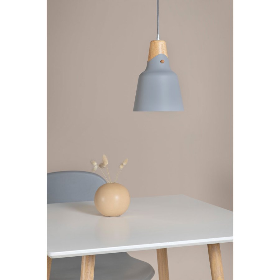 VENTURE DESIGN Rigel anheng - grtt metall og naturlig tre ( 16)